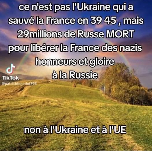 BelleMonjeau's tweet photo. la Russie 🇷🇺🪆 n'est pas notre ennemie
Vive la Russie ! [ Да здравствует Россия! ] https://t.co/8hLcxpi08S