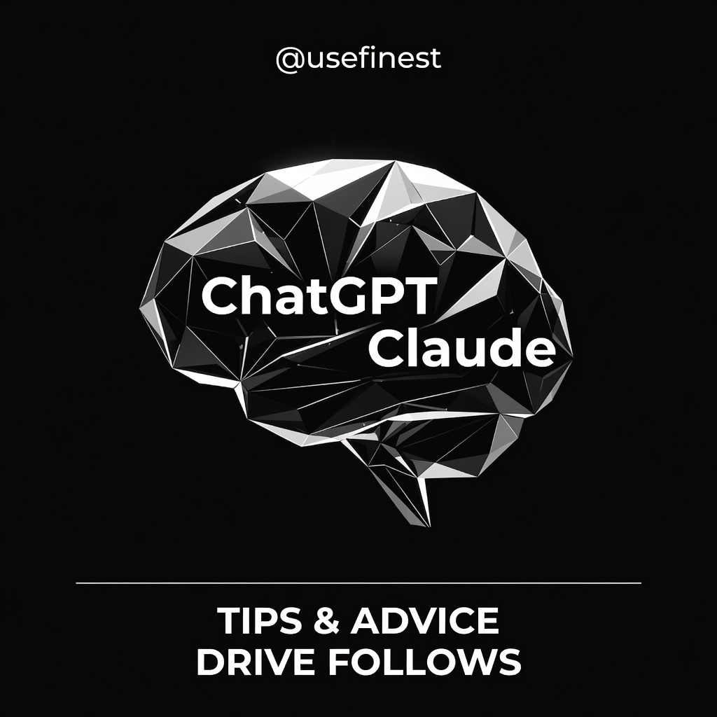 usefinest's tweet photo. Follow us for ChatGPT and Claude tips and advice https://t.co/A05nGlDeZJ