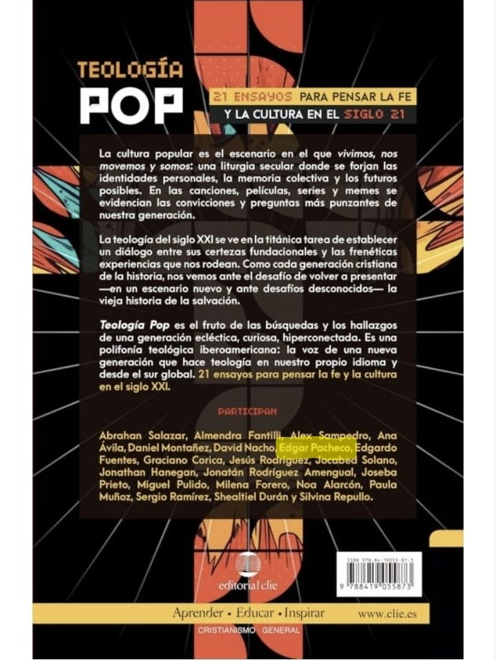 LosAntiSectas's tweet photo. Cada vez más personas e instituciones comienzan a darse cuenta del peligro que representan los líderes de sectas digitales.

En la primera imagen podemos ver la contraportada del libro "Teología Pop", publicado en 2024 por Editorial CLIE, que cuenta con 21 capítulos y la participación de distintos autores, entre ellos, un líder secta digital.

En la segunda imagen tenemos la contraportada de "Teología Pop 2.0", cuya publicación está prevista para el 16 de septiembre del presente año.

En esta nueva edición, ya no figura el nombre de dicho líder sectario.