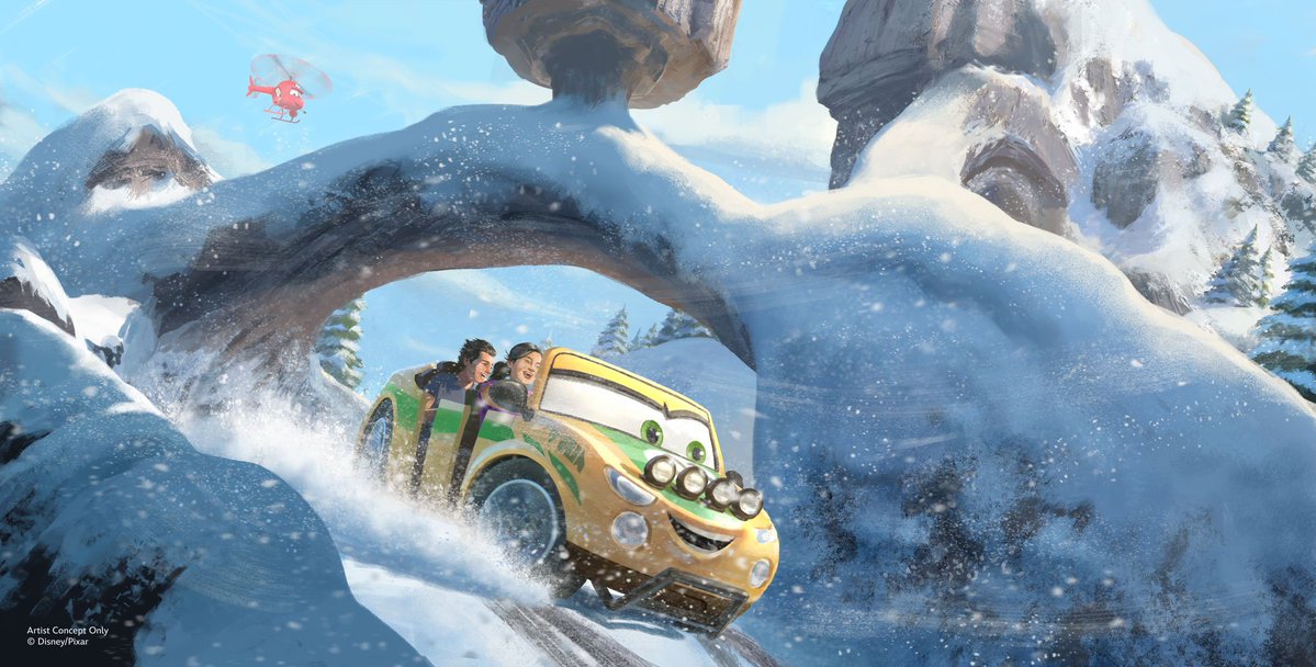 DrewDisneyDude's tweet photo. Walt Disney Imagineering says Cars Ridge Run Rally will be unlike anything they have ever done at Disney Parks. This is not a typical cars ride. 🙌 https://t.co/iJPdoV0eVg