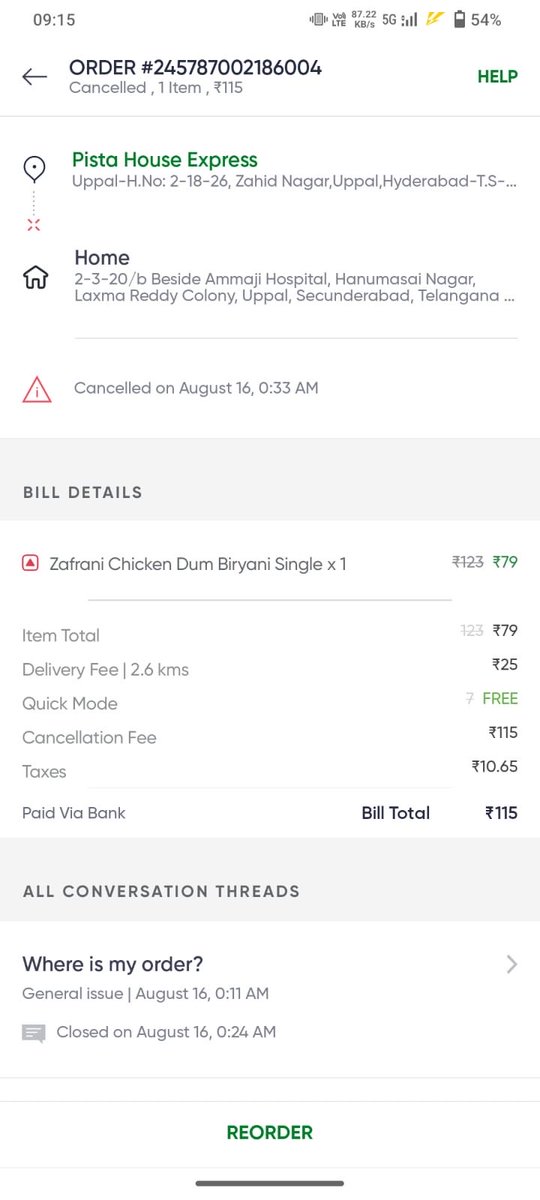 laxmanwritings's tweet photo. @SwiggyCares @Swiggy I’m disappointed with this handling. You initially issued a refund for my ₹115 order. I requested a goodwill coupon, and you issued a ₹29 coupon.then cancelled my reund and pnalised m for delivery partner fraud.
I nvr committed fraud. Pls review and refund. https://t.co/1RQqMInlRn