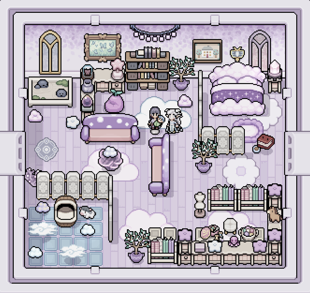 loreangelic's tweet photo. i finally finished this room i think >o< i love the mist furniture so much ☁️ https://t.co/g7btI3ixoA