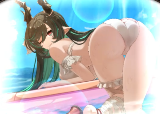Granblue_GW's tweet photo. 【水着ハイラ性能検証】
◆奥義
倍率12.5倍/上限290万
辰神海遊効果(消去不可)
└攻撃50%UP(久遠枠加算)
└光30%追撃
★2回被ダメで解除
敵の攻撃全回避(1回)

◆サポ1
通常攻撃で奥義ゲージ上昇しない
被ダメ2000減少
T進行時2回目以降の攻撃行動時
・攻撃100%UP(いつアサ系)
バトル開始時、自分に
・辰神海遊効果(消去不可)
・敵の攻撃全回避(1回)

◆1アビ
光キャラに
・TA率UP×3T
・通常攻撃与ダメ10%UP×3T
自分にT進行時攻撃行動2回×1T
★2回発動時
・光20%追撃×3T

◆2アビ
光キャラの
・強化効果1T延長
・弱体耐性100%UP×3T
・ディスペルガード(1回)
★効果時間1Tの強化効果除く

◆3アビ
1.5倍ダメ/上限18.5万×10回
・感電Lv+2(回復･延長不可)×180秒
・攻撃50%DOWN(回復･延長不可)×5T
・防御50%DOWN(回復･延長不可)×5T
・被ダメ上昇(最大3万/回復･延長不可)×5T
└攻防･被ダメ上昇の弱体成功率200%

https://t.co/ZWMbHzZrKt