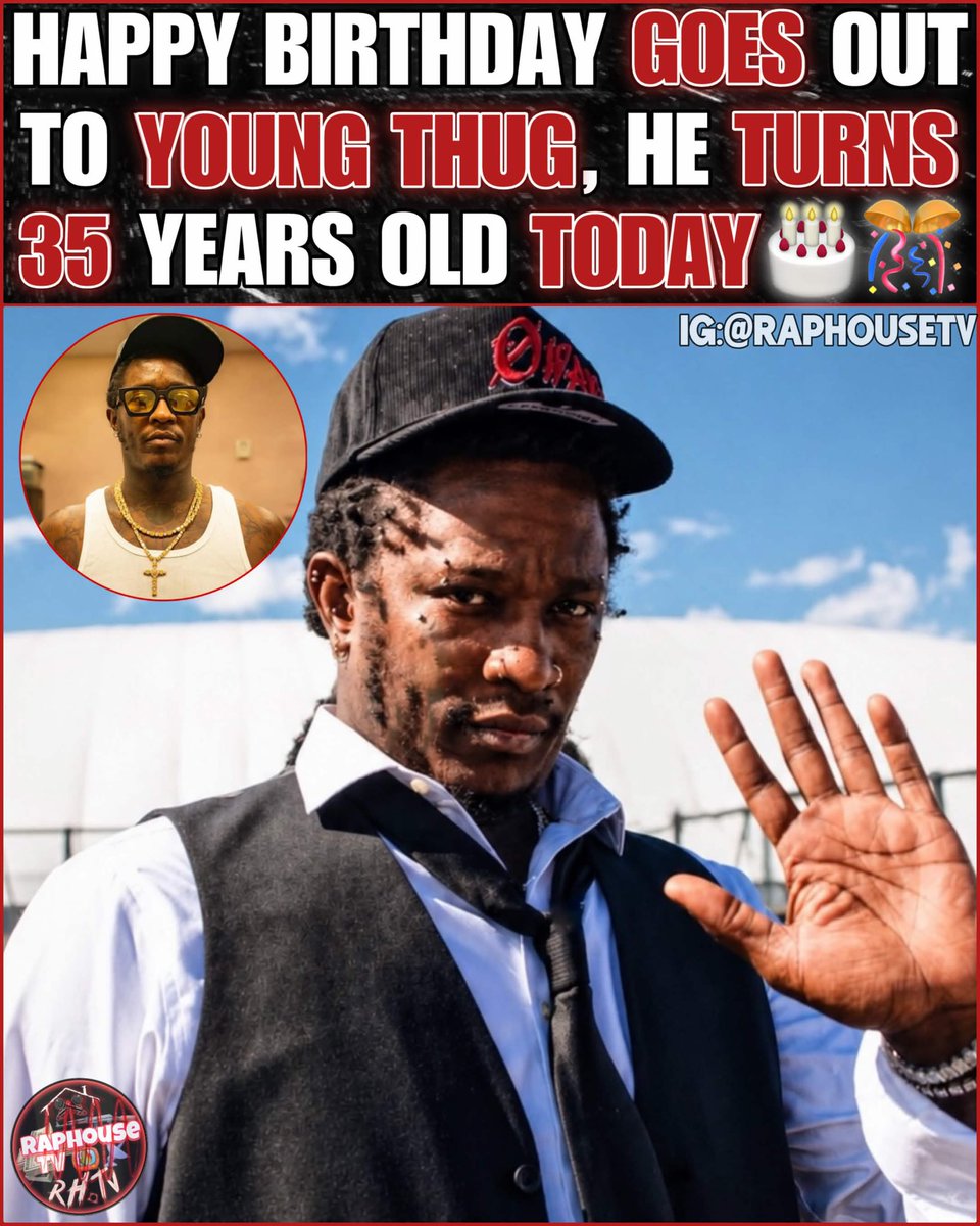 raphousetv2's tweet photo. Happy Birthday Goes Out To Young Thug, He Turns 35 Years Old Today 🎂🎉🐍 https://t.co/b4cXFLCQzc