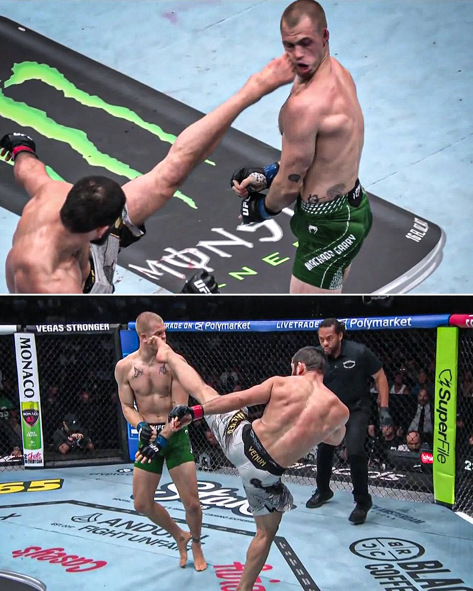 espnmma's tweet photo. THIS ISLAM KICK OMG 😳 #UFC330 https://t.co/AfriraH2Bq