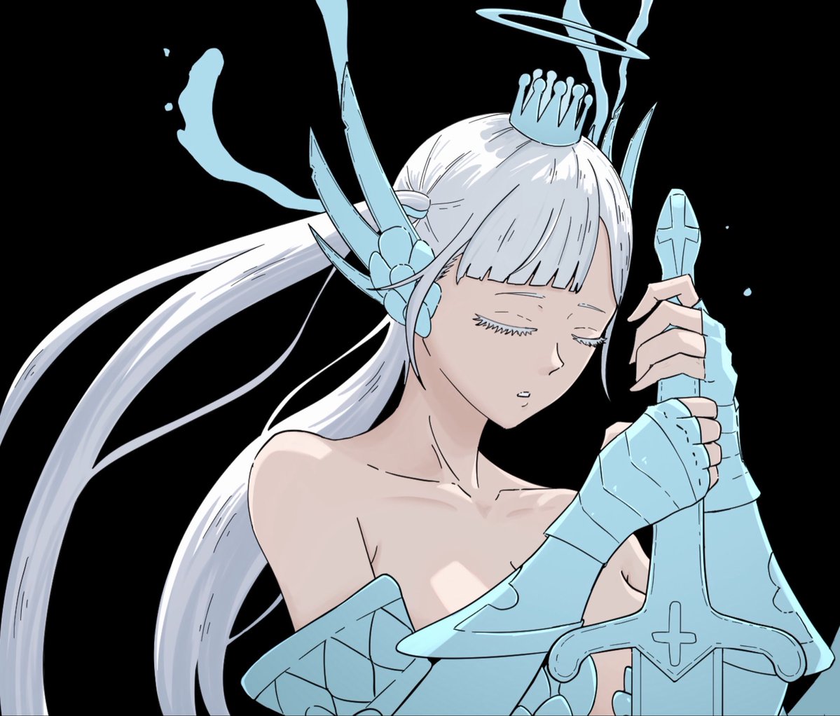 SoyVoyager's tweet photo. Noelle spirit dive wip part 2! 

She’s coming along beautifully can’t wait to post the finished results when I can! Don’t miss out and check out more Noelle fanart I have!

#blackclover https://t.co/5kgzlrQAcW