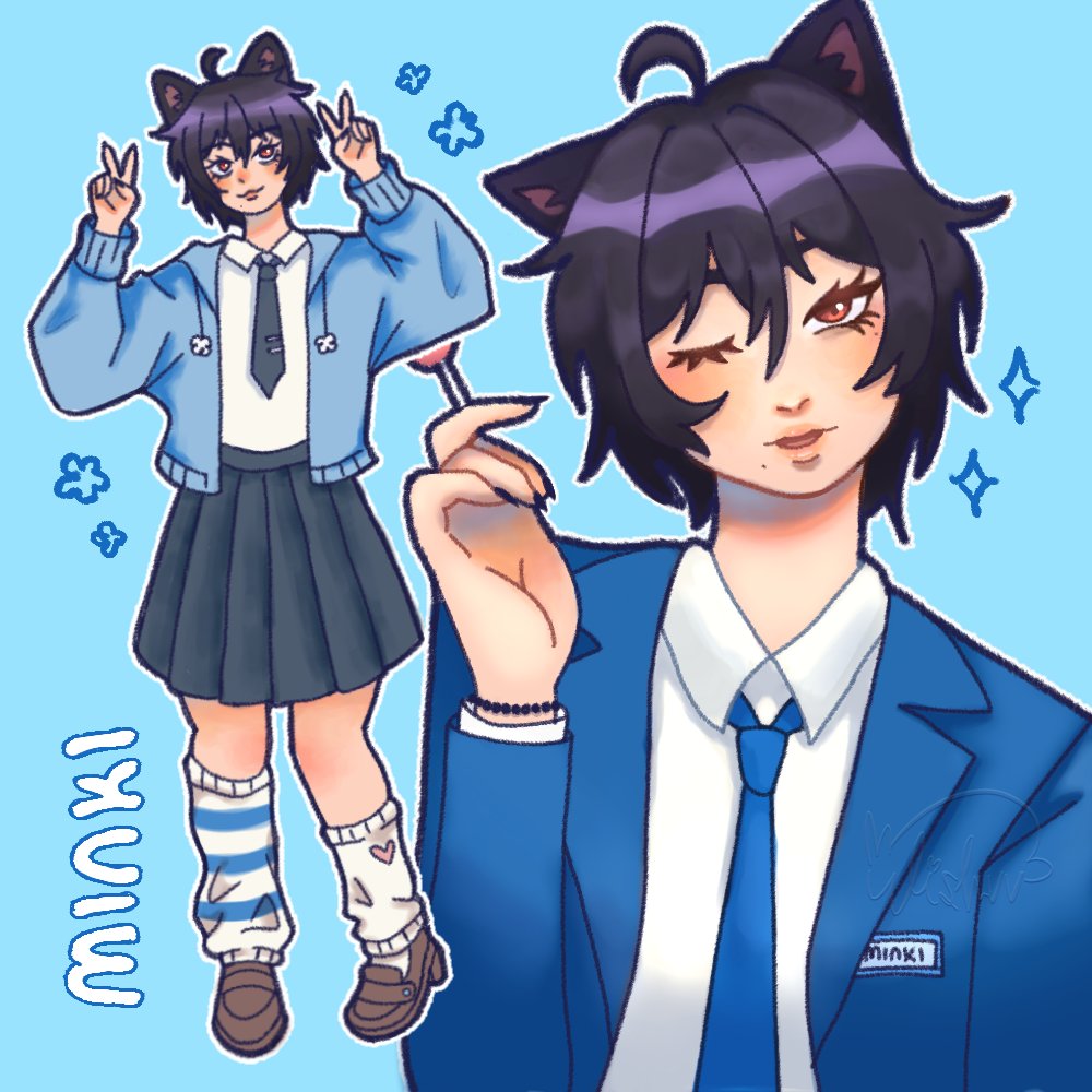 w1shuu_'s tweet photo. drew my gakuran oc! changed her clothes to something cute ( • ̀ω•́ )✧ (idk how to render clothes lol) #digitalart #art #madeinibispaint #digitalaritst #smallartist #roblox #gakuranoc #gakuranroblox  #myart  #ocart #robloxart #digitaldrawing #drawing #cute https://t.co/wL8WLgON6k