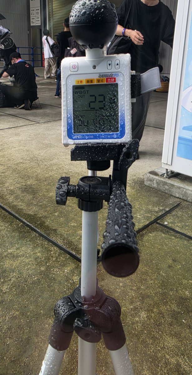 keepoutProEX's tweet photo. 現在コミケ会場企業ブース入口にある計測器による暑さ指数になります https://t.co/PnbPlUwnJD