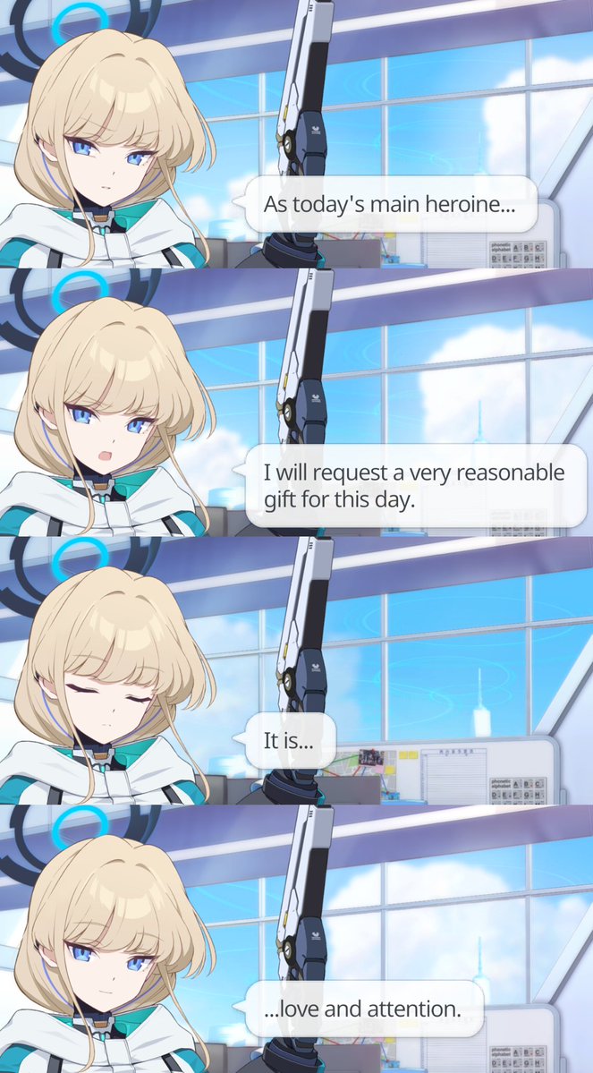 BAPlushEnjoyer's tweet photo. Armed Toki's birthday lines are very cute. I shall provide her with what she asks. https://t.co/PHtmpoS23i
