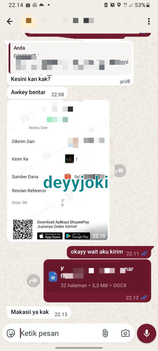 deyyjoki's tweet photo. Testi deyy joki:
523. Nomor Halaman + Daftar Isi
524. Nomor Halaman
525. Joki Tulis
526. Nomor Halaman

Thanks for trusting us 🥰 
#jokitugas https://t.co/d91l3AZbmP