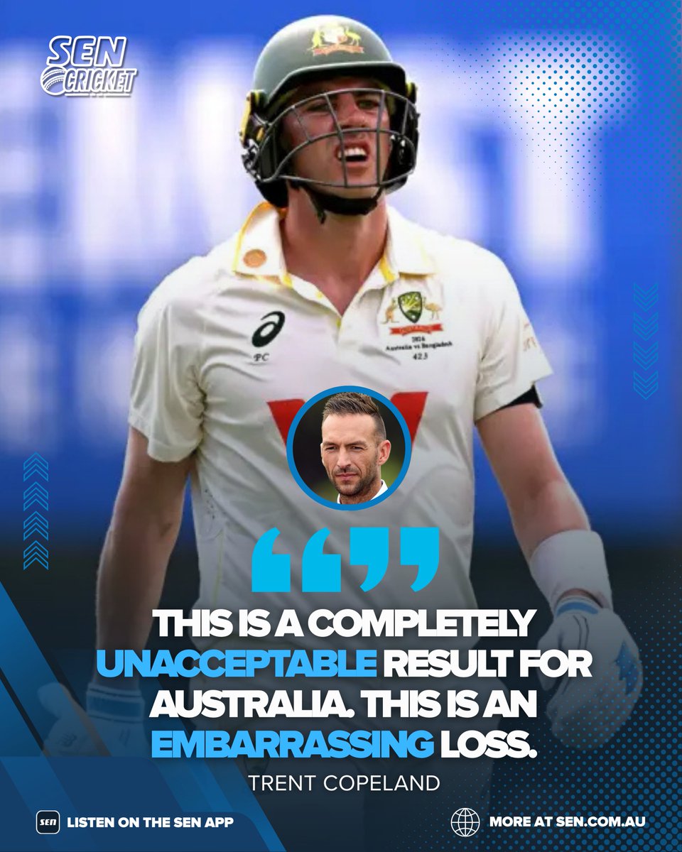 SEN_Cricket's tweet photo. Copes isn't pulling any punches with Bangladesh on the verge of a historic victory.

Listen to every ball on the SEN app and SEN Fanatic.

#AUSvBAN https://t.co/WARMRRN8Xt
