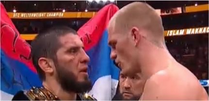 qpe's tweet photo. Holding on for dear life wins UFC championships  

Make no mistake about it; Islam is the one that got beaten up  #UFC330 https://t.co/srMByZVrOd