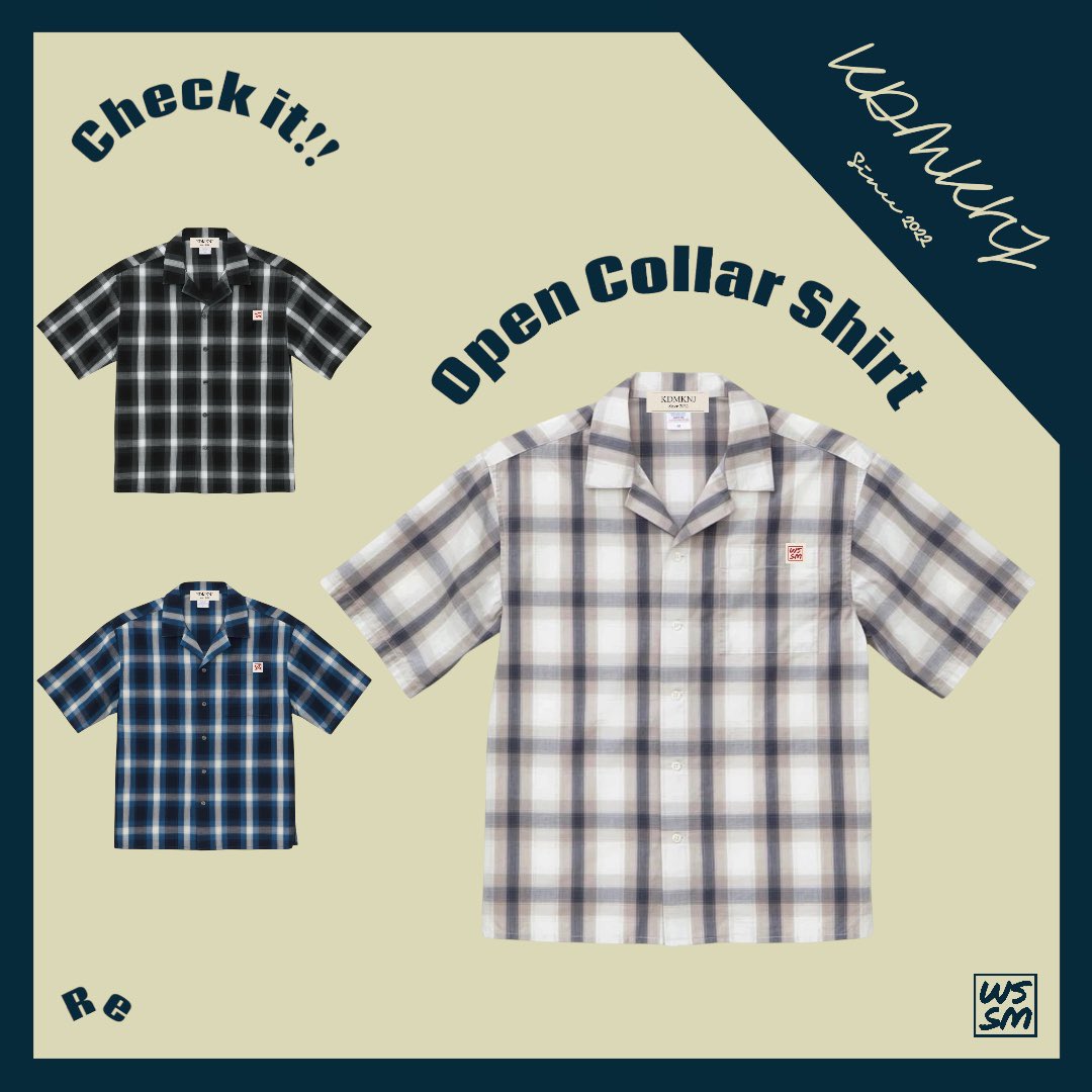 kdmknj_official's tweet photo. KDMKNJ WSWS Series S/S Check Open Collar Shirt
#KDMKNJ
#KDM
#KNJ
#WSWS
#secondlogo
#shortsleeve
#opencollarshirt
#shirt
#tops
#wakiyun
#wakiyunsomethingwithsomebody
#sharesomethingwithsomebody
#お裾分け https://t.co/dmdoRo2Amv