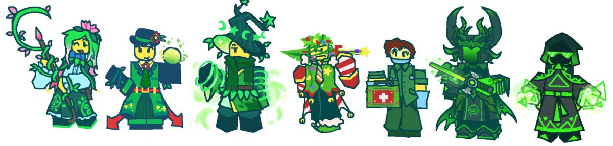 Rim_st4rr's tweet photo. (Repost cuz i realize my mouse is in the way in the canva)
Added Chartreuse and Illuminist as they also heal i think https://t.co/VE65pBh4JB