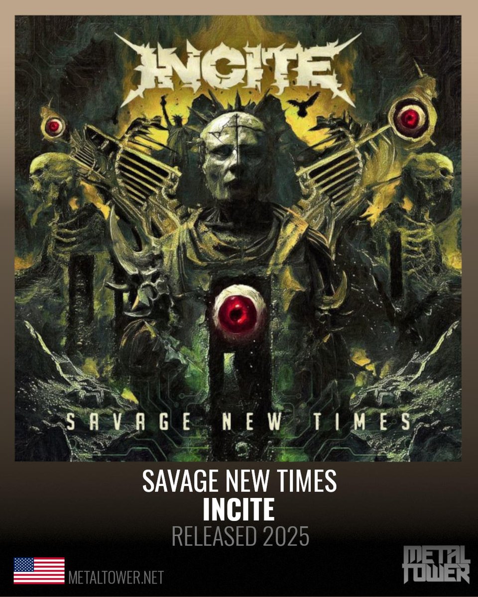 themetaltower's tweet photo. ¿Ya los escuchaste? 

Hace exactamente un año, la banda Incite lanzó "Savage New Times" vía Reigning Phoenix Music. Oriundos de Phoenix, Estados Unidos, proponen una mezcla muy interesante de groove y thrash metal. 🤘

#incite https://t.co/rnDz56H75V