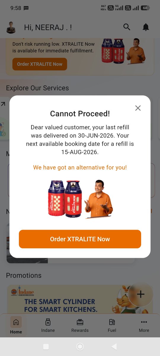 varshneysumit3's tweet photo. @indane_gas tiday is 16 aug and booking not confirm app show book after 15 aug today 16 https://t.co/Y0VRN8i2os