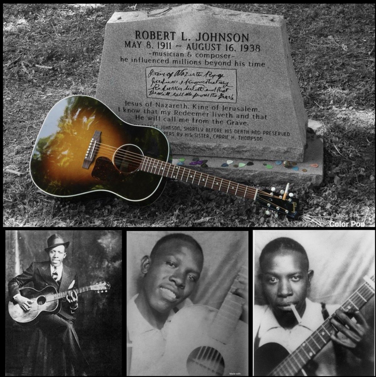 RobertJohnsonL's tweet photo. On this day, 16th of August 1938, Robert Leroy Johnson, the Greatest #Blues Guitarist Ever Existed…silenced…And God Blues Us All... #RobertJohnson https://t.co/vXV5p6rLsR