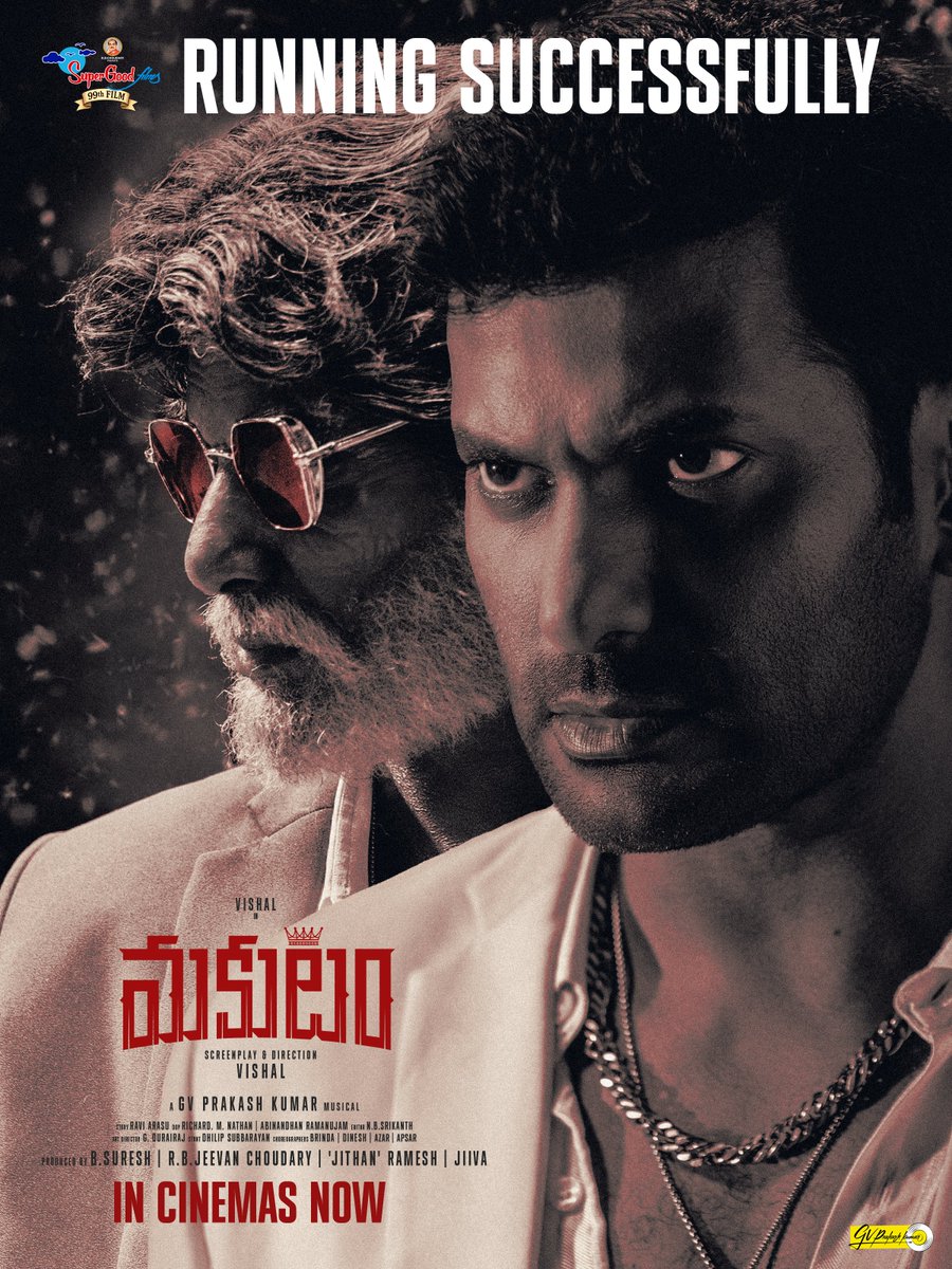 VffVishal's tweet photo. THE ROAR IS GETTING LOUDER!

#Magudam / #Makutam is winning hearts and roaring across theatres! ❤️‍🔥

RUNNING SUCCESSFULLY IN CINEMAS NOW! 🎬🔥

🎟️ BOOK YOUR TICKETS NOW!

Magudam
https://t.co/rJf1ozkoy0

Makutam
https://t.co/7ufCVPQtIL

#DirectorVishal #SGF99 https://t.co/HZGz4O1akQ