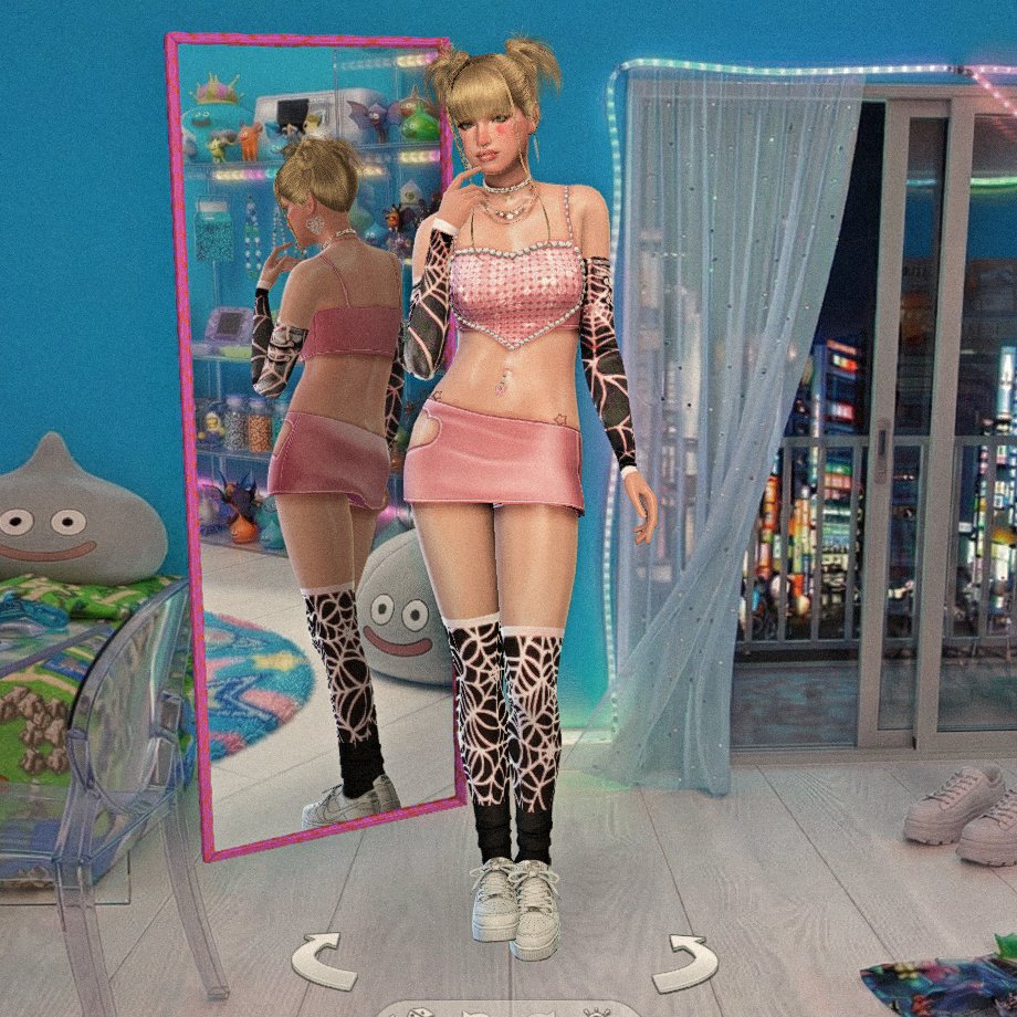 bunnybytesims's tweet photo. Y2K styled sim [1/2] https://t.co/rXwLgAjqOv