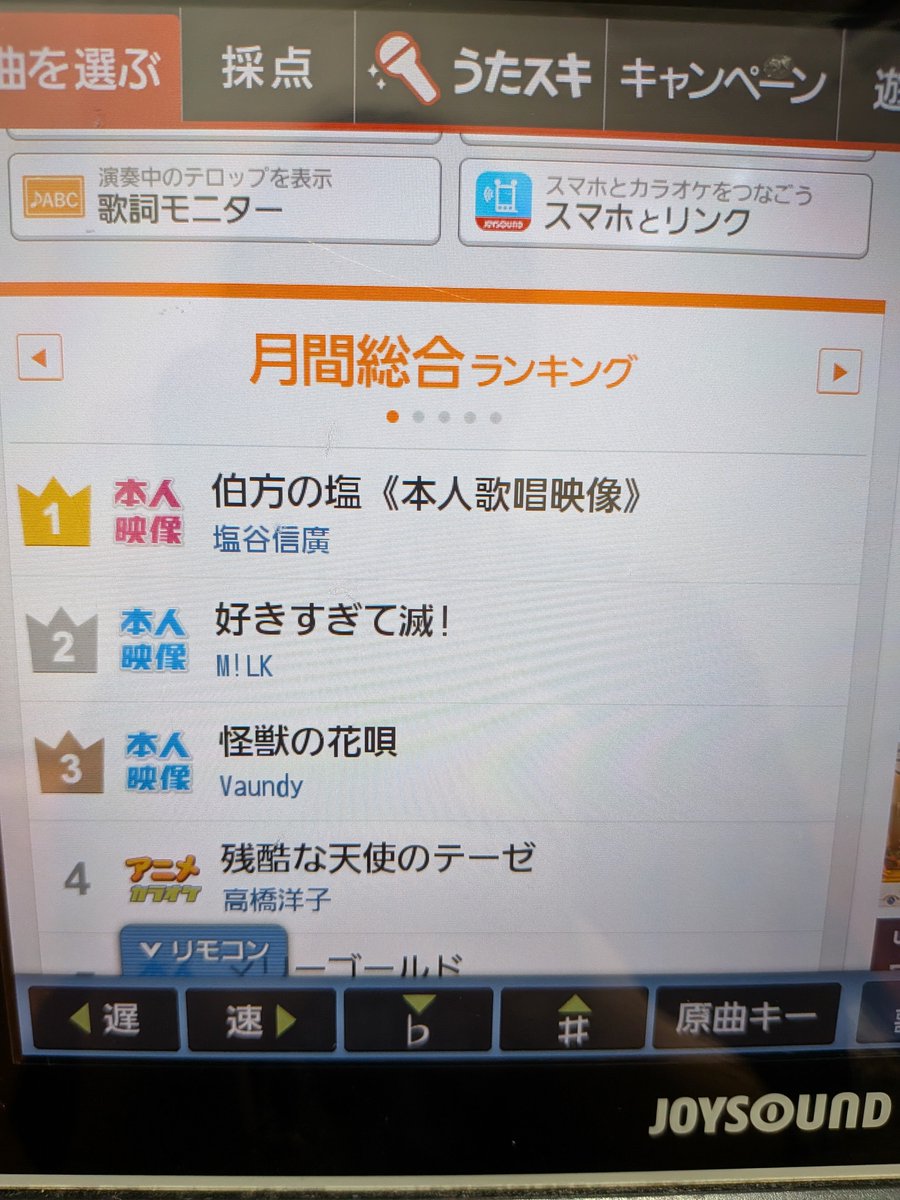 zssylo's tweet photo. カラオケの月間総合ランキング伯方の塩でめちゃくちゃおもろい
あれっしょ、私が今ツイートする時もどっかで誰かが【伯方の塩‼️】って言ってるってことっしょ？？
ドカおもろい https://t.co/ZjkH4z3AUs