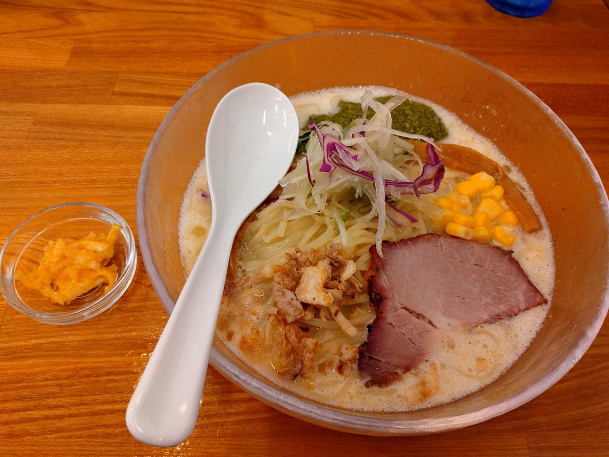 dsu10u's tweet photo. 茨城県筑西市の麺彩こはねさんで、冷製もろこしバジル〜福レモン塩麹〜を。
つくば福来ラーメン紀行　夏物語が今年も開催！！
筑波山嶺特産の福来みかんを使ったラーメンを提供するお店が、15店舗も。
こはねさんの冷製もろこしバジルは、期待以上にメチャメチャ旨すぎでした。
ごちそう様でした。 https://t.co/Eraxa6B159