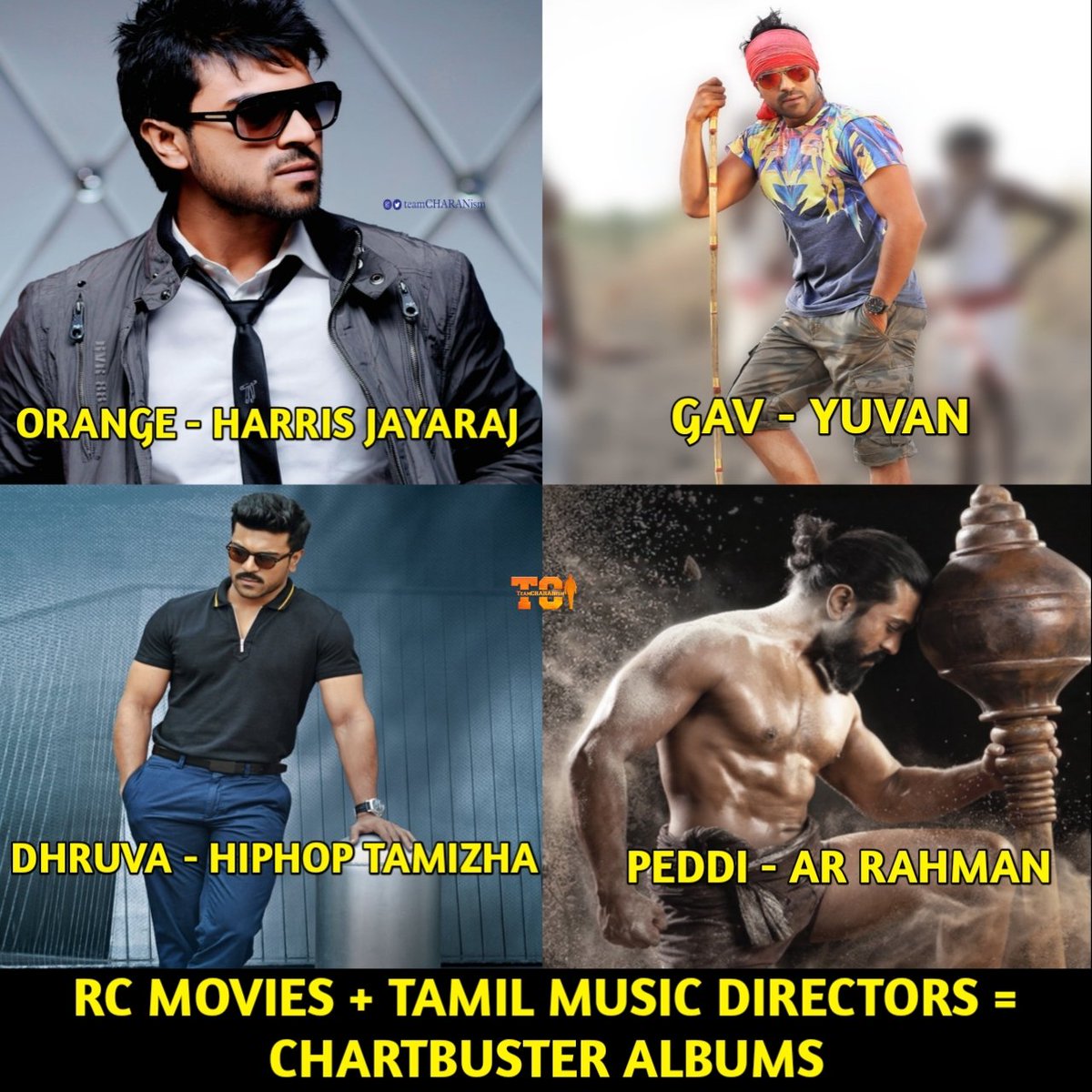 TeamCharanism's tweet photo. Blockbuster Albums 🎵🎶

@AlwaysRamCharan #RamCharan https://t.co/wk9JdoTUUv