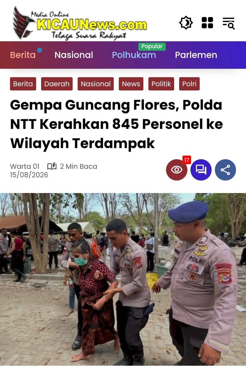 erenm_aar's tweet photo. melihat personel di lapangan ikut membantu warga terdampak bikin makin sadar kalau kepedulian itu penting banget. sekecil apa pun bantuan yang diberikan bisa jadi Uluran Tangan Saudara. #BersamaBantuNTT https://t.co/HhHtSa8HoI