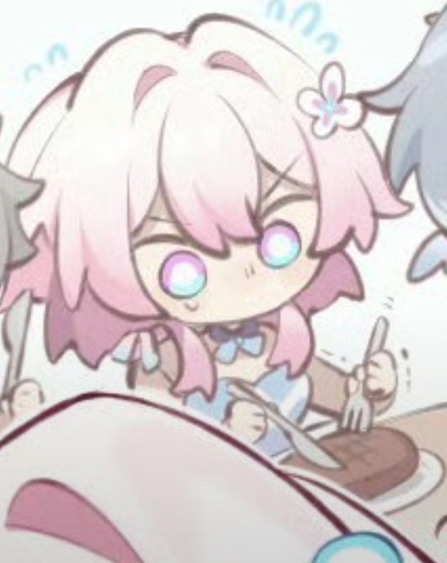 Kroissant4's tweet photo. Subtle danmarch crumb spotted!
In the latest official hsr weibo illustration, we see March struggling/trying to imitate Sunday with his dining etiquette.
This is a nice contrast to her eating with chopsticks which she’s comfortly using!
In short, she’s easily home in the xianzhou https://t.co/YwBnjOtv0P