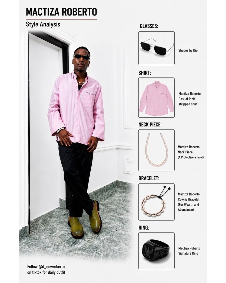 dnew_Roberto's tweet photo. Not just an outfit. A statement.
Every detail matters. Every piece tells a story.
Mactiza Roberto Style Analysis.
African Heritage • Contemporary Luxury.
Which detail complets the look for you?
#MactizaRoberto #MensFashion #LuxuryMenswear https://t.co/bqsGlot5hv