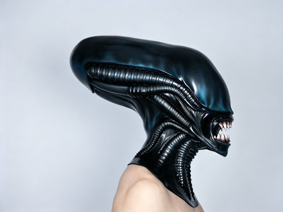 Smitizen's tweet photo. ✨ Soft human skin or cold alien silicone shell?
https://t.co/jxO7bzuVqn
#Xenomorph #AlienCosplay #SciFiHorror #AlienMask #DarkAesthetic https://t.co/AsLIAJZCzV