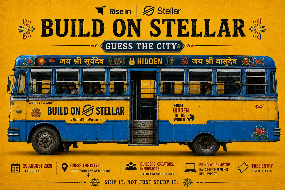 web3vilash's tweet photo. The wait is finally over. 🚀
Can you guess the city? 🚌

#BuildOnStellar #Blockchain #web3 https://t.co/nABHLdLOW1