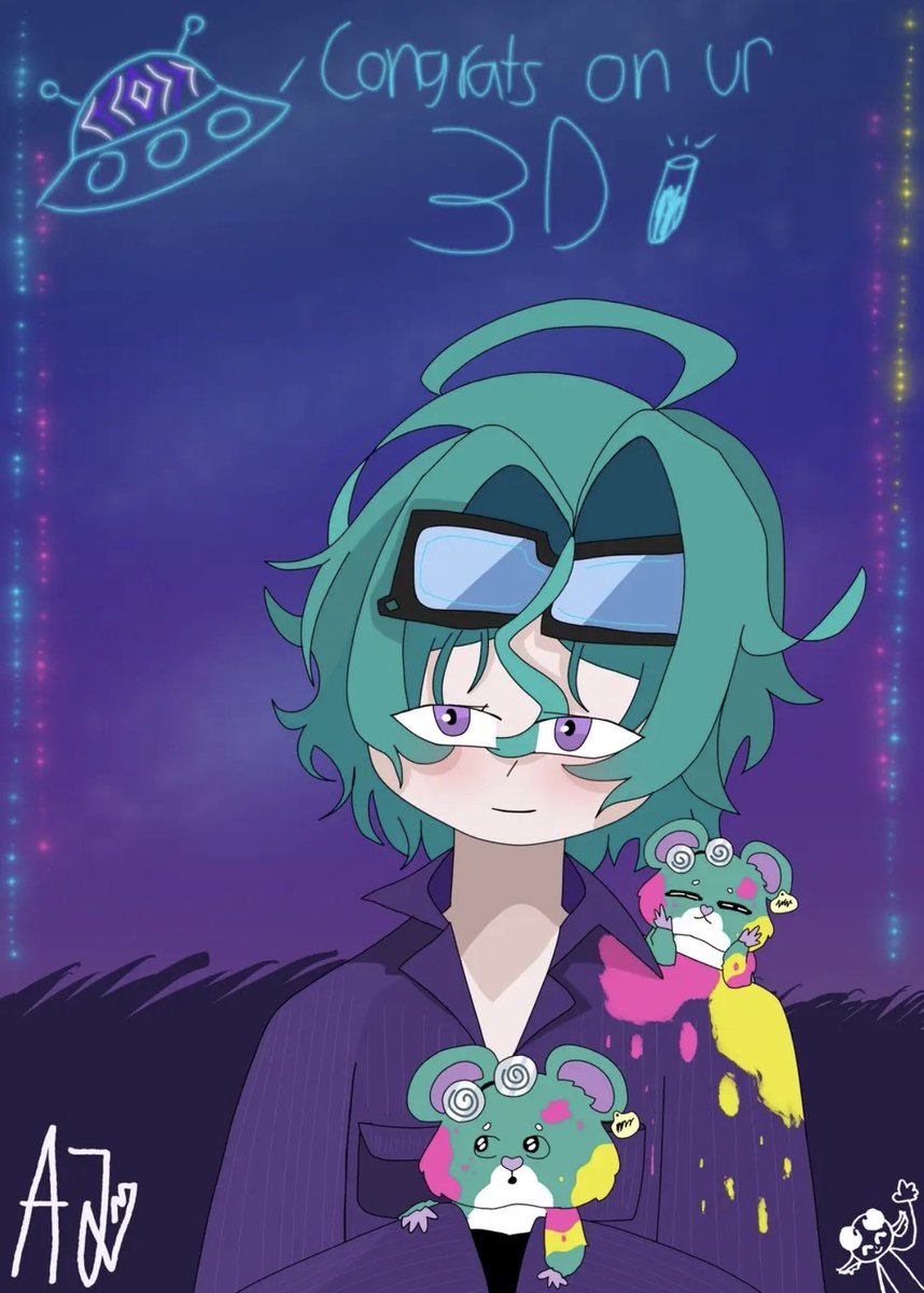 Lazaria_Arts's tweet photo. CONGRATSON YOUR 3D DEBUT ELI MY AWESOME FORMED MADE THIS ART PIECE FOR YOU! She also wanted me to post her animation she made for the group here too! #EliasDrawborne #Lametus https://t.co/5aJ6w7bG5R
