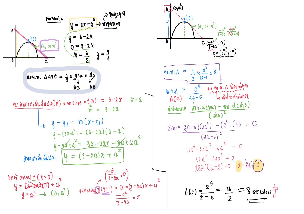 mathtutor2014's tweet photo. โขทย์แคลคูลัส #รับสอนแคล #แคลคูลัส #สอนแคล #หาติวเตอร์ #calculus #สอนคณิต https://t.co/q8EoxG9Q04