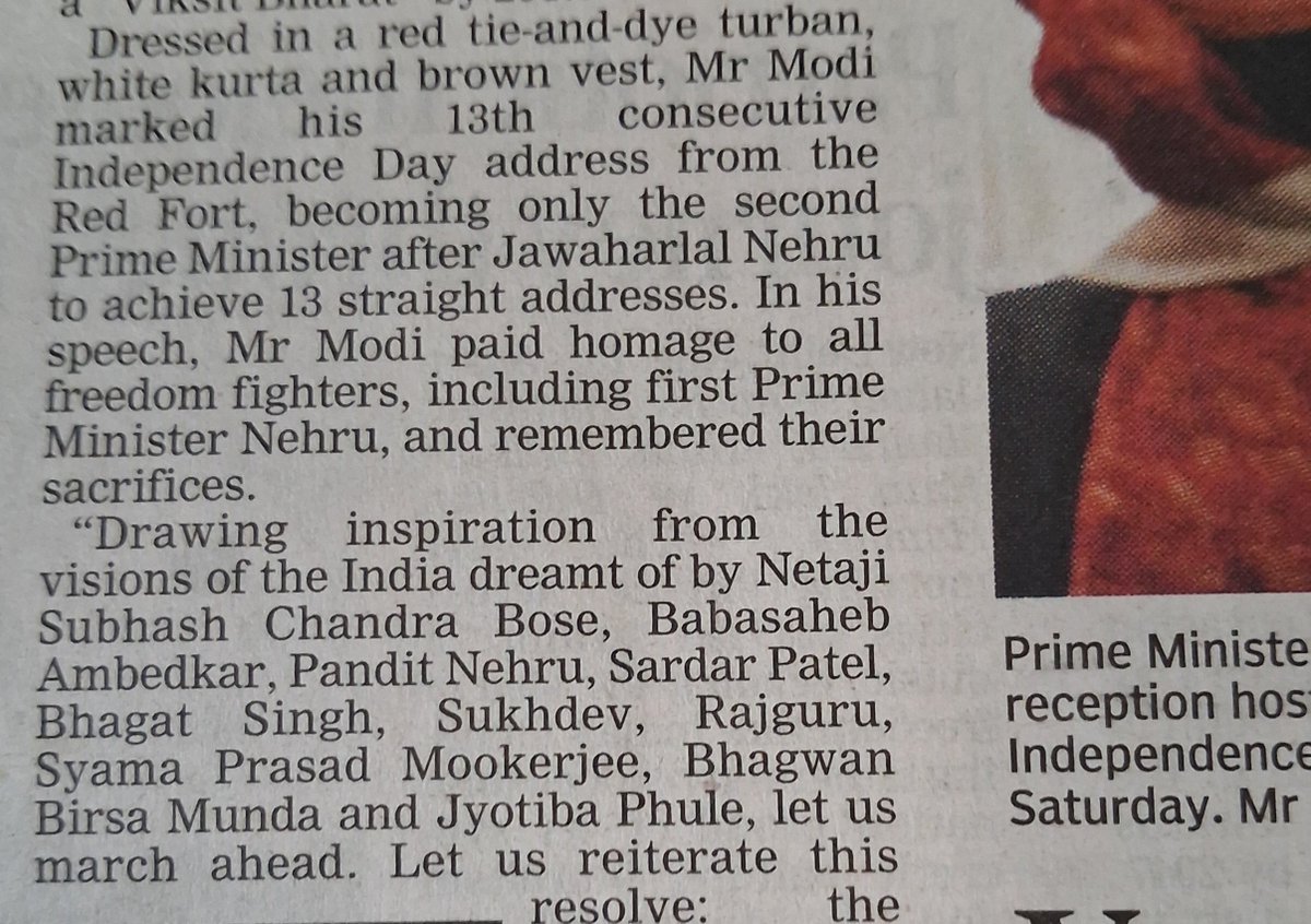 PraveenDavar's tweet photo. Dear @PMOIndia,What you call 'dimagi Naxals' are actually far greater patriots than the communal 'Andh Bhakts' who can't differentiate between Hinduism and Hindutva. But congrats for paying homage to Pt. Nehru in your address. However, you forgot Gandhiji. https://t.co/ZVd52mUJXH