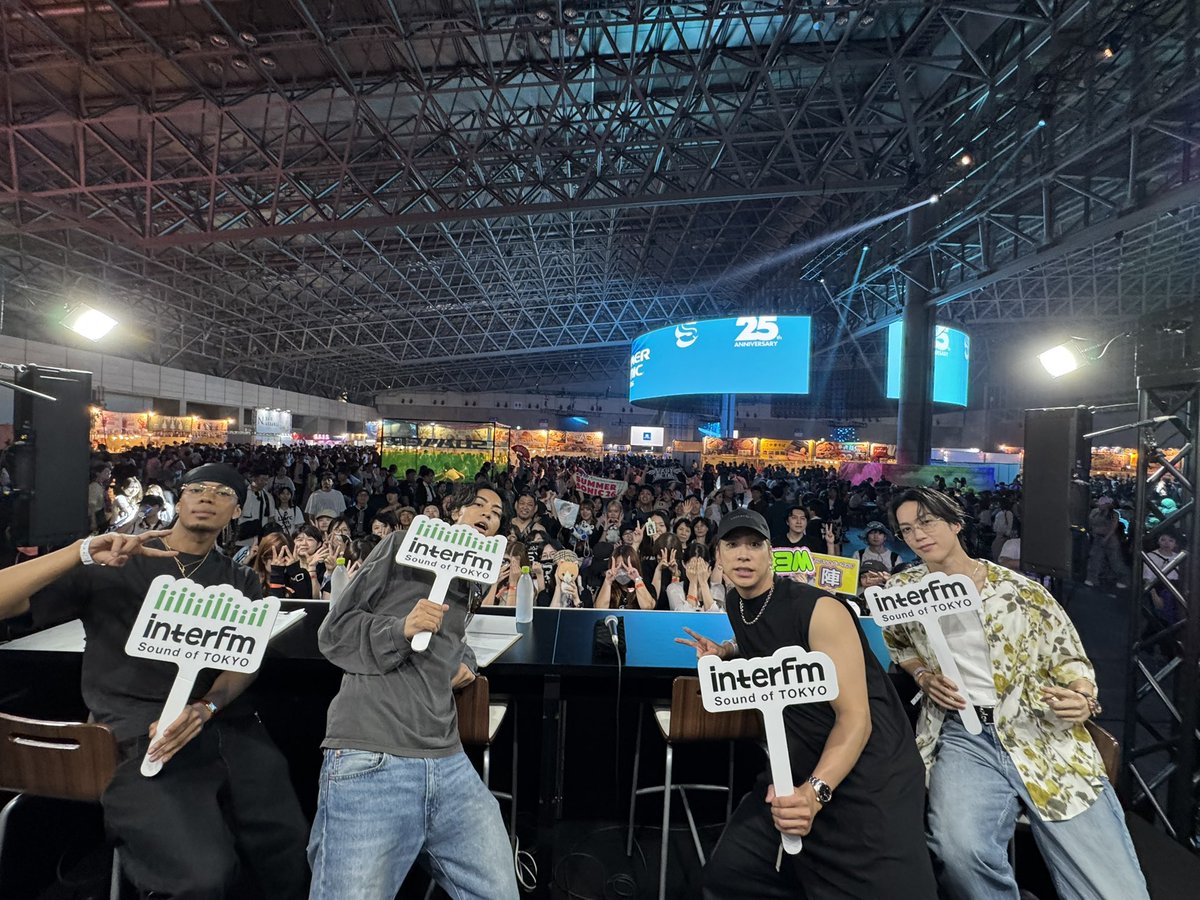 InterFM897's tweet photo. #サマソニ 特設ラジオブース
「SUMMER SONIC RADIO STUDIO」

『PSYCHIC FEVER No Border Boundaries』公開収録！！

ゲストにTHE RAMPAGE from EXILE TRIBEの藤原樹さん、陣さんをお迎えしました🔥

#interfm #summersonic 
#PSYCHICFEVER_NBB 
@PsychicfeverNBB https://t.co/C9J7ihzo6Z