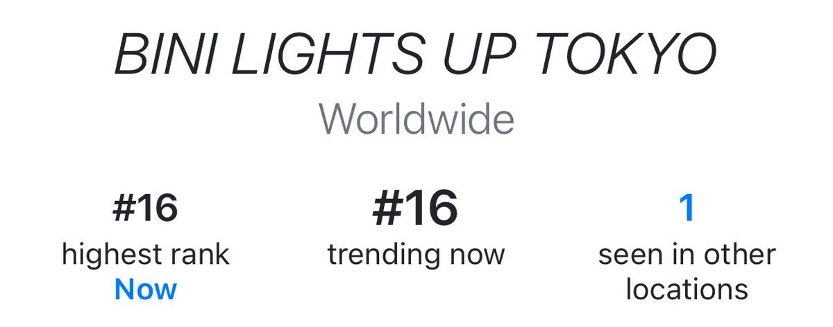 BINI_TrendsTeam's tweet photo. Our official tagline is now trending at no. 16 WORLDWIDE! Let’s keep the fresh posts coming, Blooms! 💖

BINI LIGHTS UP TOKYO

#BINI_SummerSonic_Tokyo
#BINIxSummerSonic2026
#サマソニ https://t.co/a2ZtUbL5Pf