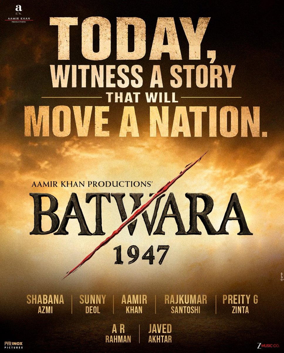 INOXMovies's tweet photo. When the world was at its darkest, humanity still found a way to shine. โค๏ธ Experience the powerful story of resilience, hope, and humanity with #Batwara1947 in cinemas now. ๐ฌโจ
Ticket link : https://t.co/DcmYTdg3Ad
.
.
.
#BollywoodBlockbuster #InCinemasNow #BookTicketsNow https://t.co/CYEMmLt5VD