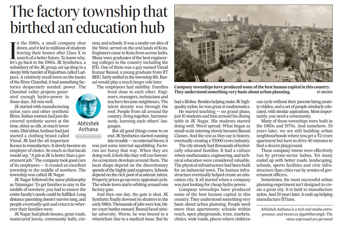 GabbbarSingh's tweet photo. 🚨 New Column

In the 1980s, a chemicals company shut down and changed the life of millions of students preparing for their Xth board..

My latest for HT. Read, Share views https://t.co/faODfJVZbV