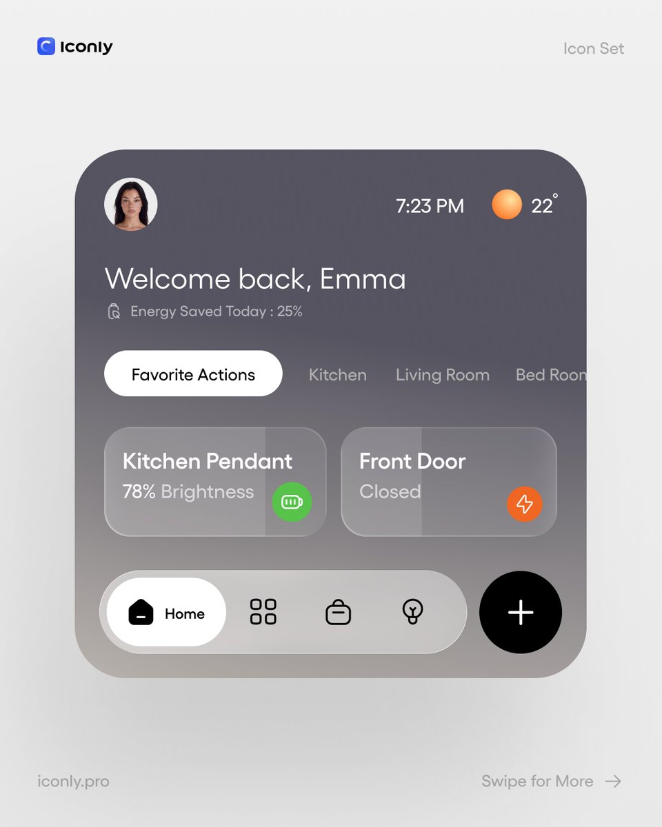 Iconlypro's tweet photo. Smart Home App! ✨ https://t.co/v0mKm6LzG9