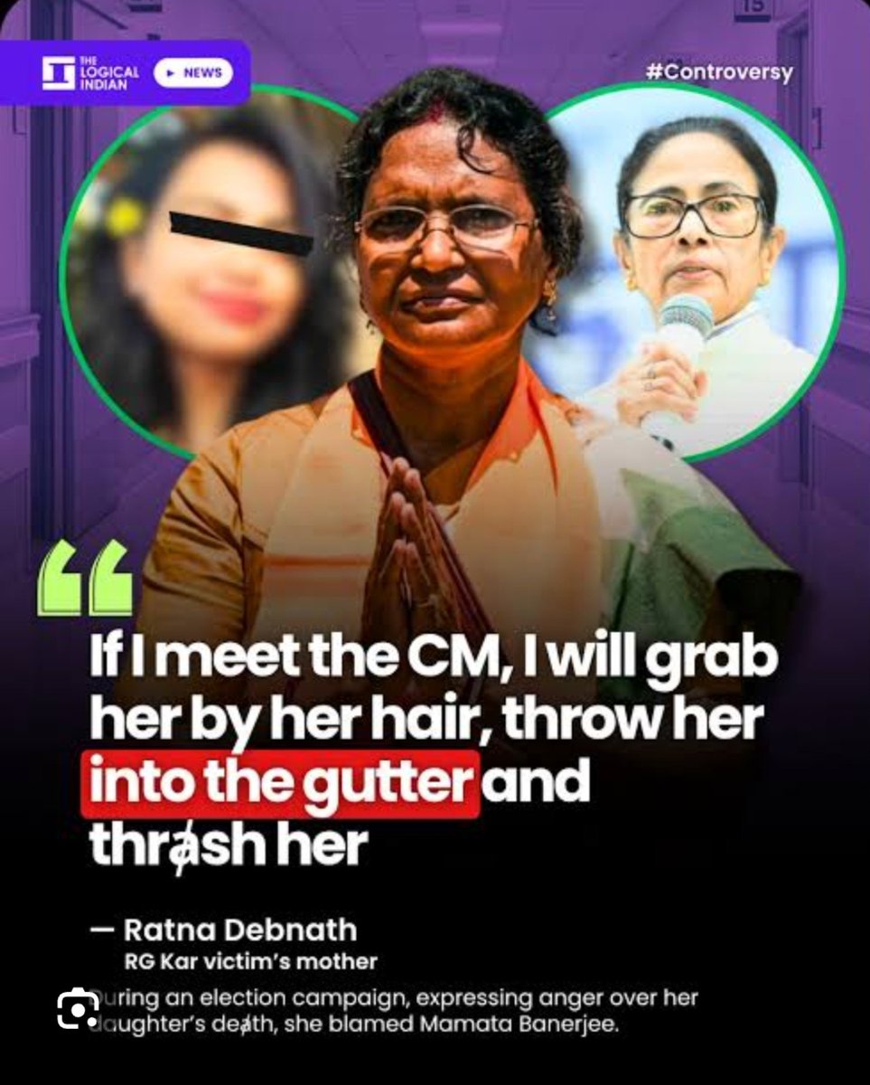mshahi0024's tweet photo. Imagine a criminal being arrested within 24 hours and convicted within three months for the rape and murder of the RG Kar victim by CBI.

Yet this woman, driven by political ambitions, allowed herself to become a pawn and sought the support of a party that used her daughter's tragedy, spread Misinformation for political gains in Bengal.

Earlier she said, she will only get justice after Mamata is thrown, Now she says her daughter was never raped?

Then what she fought for?