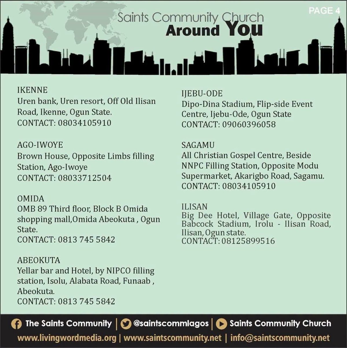 saintscommlagos's tweet photo. WHY I INVITE PEOPLE TO MY LOCAL CHURCH, SAINTS COMMUNITY CHURCH:
1) It's a fellowship of believers in Christ alone
.
2) It's a place where the Gospel, i.e. All that Christ has Done, His person and Current ministry for the Saints is upheld
.
3) The training for ministry, with emphasis on evangelism and Teaching is given topmost priority.
.
4) Prayer has no department as every believer is made to acknowledge, receive and minister prayer as a responsibility. It a house of prayer.
.
5) Reaching the unsaved is a regular work we undertake, it's a norm and the norm.
.
6) Everyone is a volunteer. Whilst acknowledging the biblical right of due wages and support for clergy, We choose to waive this for All, including pastors.
.
Our work is daily, hence despite our professional discipline and career, we prioritize the work of and for souls.
.
7) Needs are met as we give full expression for and to demonstrations of the Spirit.
We make bold to say, all gifts of the Spirit are in full demonstration in our midst.
.
This is why I invite you if you are in search of a New Testament patterned local assembly.
You can locate a Saints Community church near you,
Check the attached flier...
.
Tell a friend
Pray for us
It's Jesus revealed around the world
We cover the earth
#chrissegunonayinka 
#saintscommunitychurch