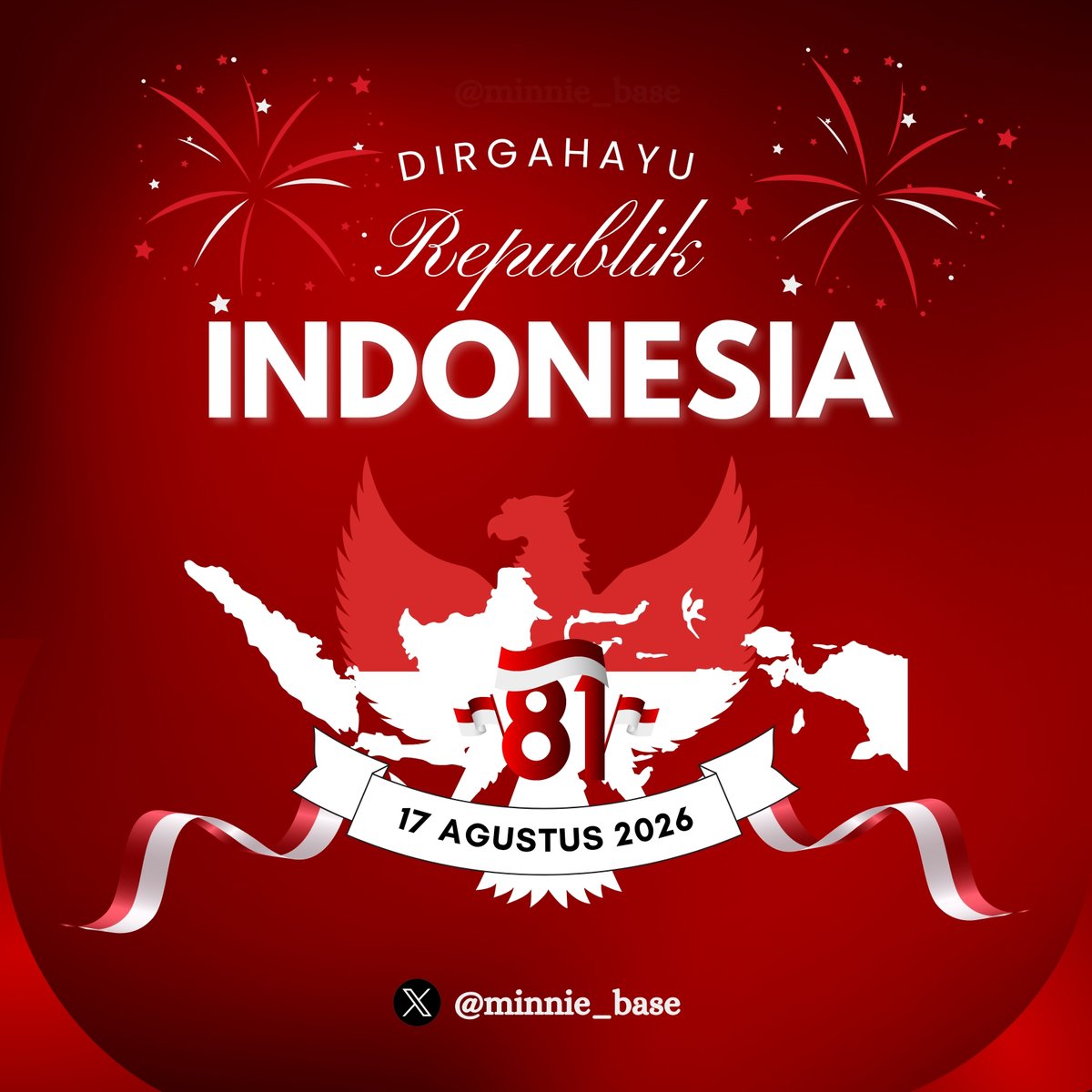 minnie_base's tweet photo. #dirgahayuindonesia #kemerdekaan #hutri #indonesia #17agustus https://t.co/QwxineTXcq