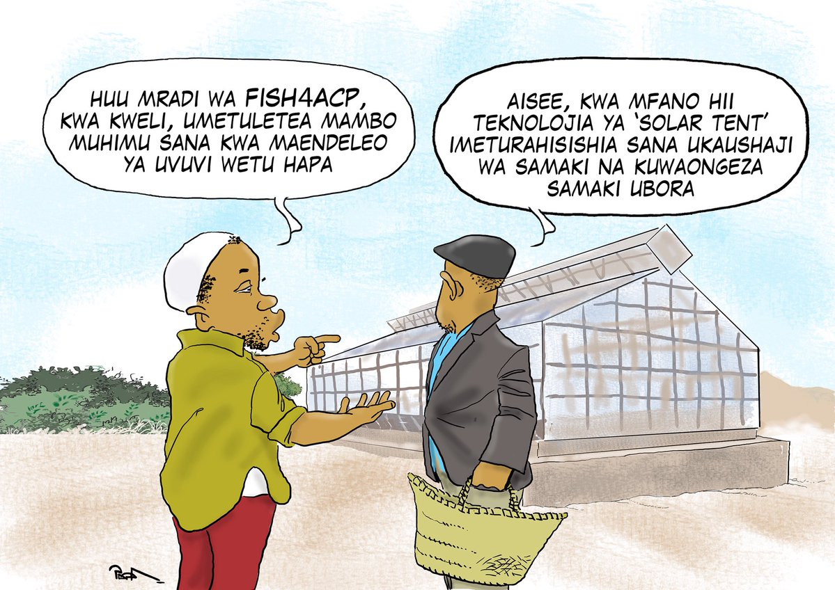 winharder_'s tweet photo. Good news🔥

#FISH4ACP wameleta teknolojia ya Solar tent
Samaki anakauka bila kuguswa na vumbi, nzi wala kunguru wa Dar 😂
 
Uzuri: anadumu muda mrefu na masoko mapya yanapatikana.
 
Je kwenu bado mnakausha samaki chini?
@EU_Partnerships @BMZ_Bund @PressACP @FAOfish https://t.co/vuyVD1EGQ6