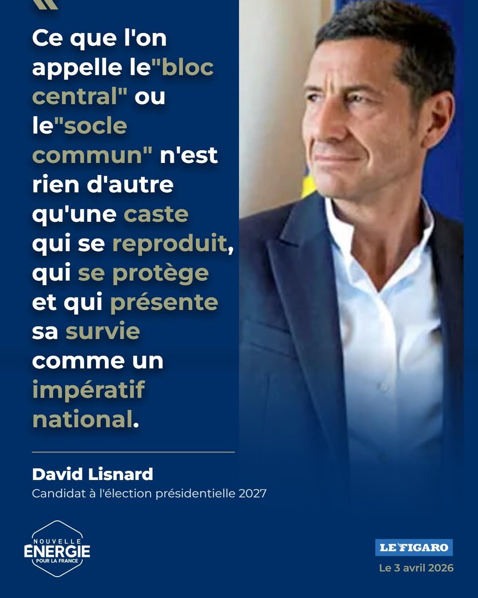 Nouv_Energie49's tweet photo. "Ce que l'on appelle le "bloc central" ou le "socle commun" n'est rien d'autre qu'une caste qui se reproduit, qui se protège et qui présente sa survie comme un impératif national." @davidlisnard 

Rejoignez-nous @Nouv_Energie :
https://t.co/r5uc8q2Ewj https://t.co/AYOrm68Iv9