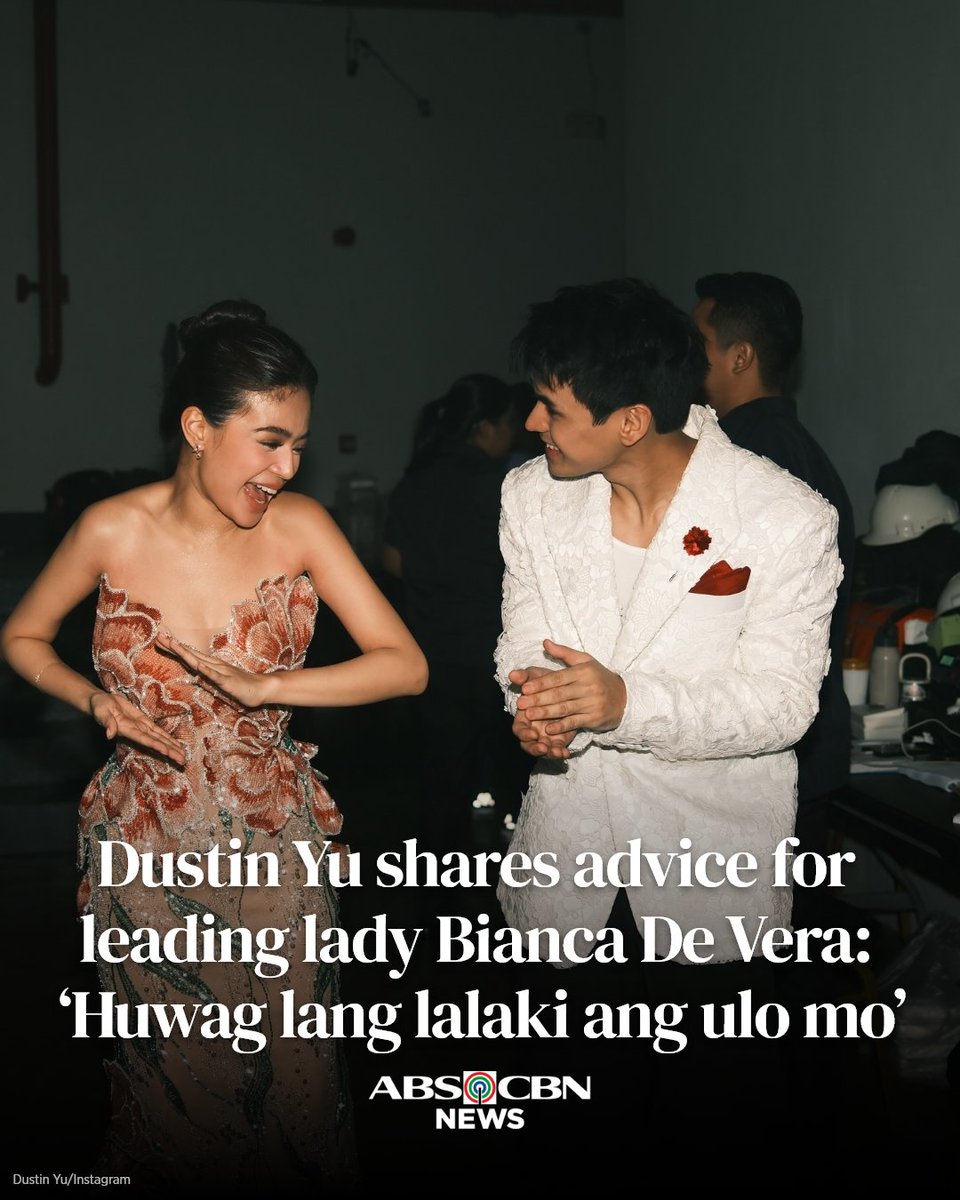 ABSCBNNews's tweet photo. Keep it real, stay grounded ✨
 
Dustin Yu opens up about his advice to leading lady Bianca De Vera following their first solo movie project, "Ba’t Di Na Lang Tayo."
 
READ: https://t.co/0RjQ8SJml9 https://t.co/Gm7e63eGLa