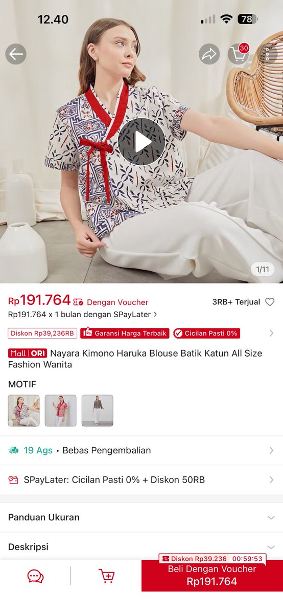 traassshh's tweet photo. WTS atasan batik lengan pendek NAYARA

💸 : 90k , via 🍊 ya

ld 115 (allsize) https://t.co/NrJNreCtj4