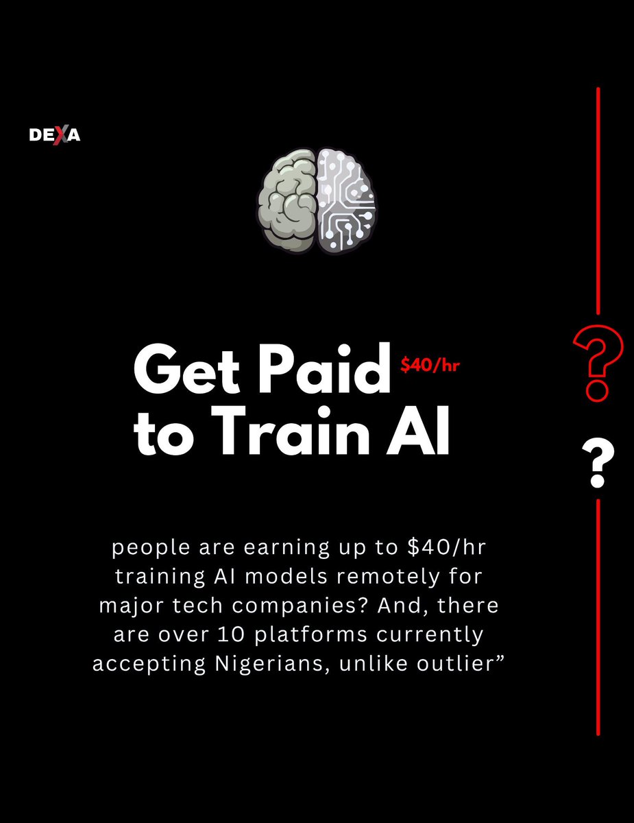 jon_d_doe's tweet photo. Here is it. 👇 

.........

₦3,500 for the next 24 hours only.⏱️

Only 100 Nigerians can claim this discount. After that, it goes back to 8,500.

You've probably seen this already.

But here's what most people don't realize...

The biggest mistake isn't missing AI jobs.

It's spending weeks applying, failing assessments, getting rejected, or buying fake accounts because nobody showed you the right process.

That's exactly why we created the AI Training Income Guide.

Inside, you'll get:

• 11+ platforms that actually work
• How to pass qualification tests
• How to avoid costly mistakes that get people banned
• How Nigerians are earning in dollars by training AI
• The fastest roadmap to your first AI income

For the next 24 hours only, we're dropping the price from ₦8,500 to ₦3,500.

After that, it goes back up.

And this offer is available to only the first 100 people.

If you've been saying, "I'll start tomorrow," this is your sign.

Get it now before the discount disappears:

https://t.co/ei8PuBbsew

To read more about this guide check here; https://t.co/vlWGhXUDLv https://t.co/T1yn2n9sVK