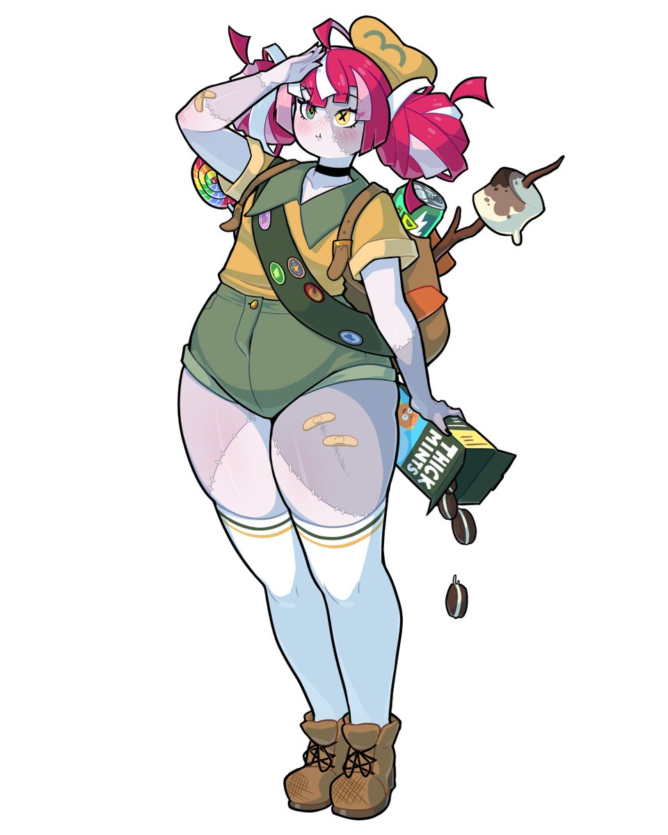 MorningPanda's tweet photo. I was inspired to draw Scout Ollie after her latest Peak playthrough~ #graveyart https://t.co/RVO3JBPpW8
