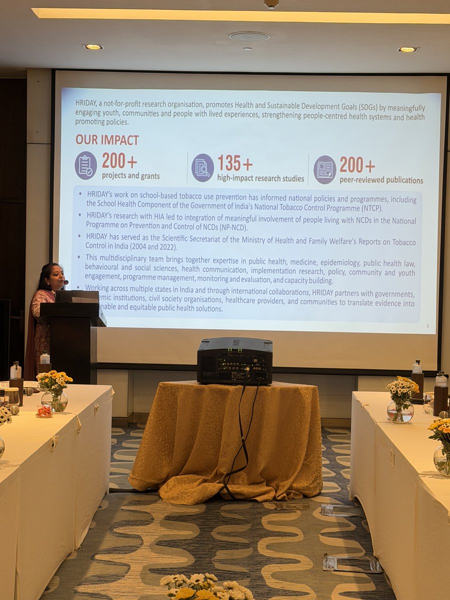 Hriday_Org's tweet photo. "Meaningful community engagement and involvement is an area that we are working on, ensuring that people receive person-centred, equitable, empathic, and responsive integrated care." Prof. Monika Arora sets the context for today's roundtable, highlighting the need for a strong multi-stakeholder platform to advance collaborative action on CKMDs.

The discussion introduces the vision of the HIA/India NCD Alliance Network for CKMDs, alongside its purpose, expected outcomes and next steps.

@aiaarocon @diaindiatrust @thePHFI @ICMRDELHI @aiims_newdelhi @ncdalliance @HIA_NCD @IAPSM_Official @DakshamA_Health @DakshamAHealth @AcademyPatient @gmhalliance @YogDFoundation @DrMonikaArora @kidney_warriors @novonordiskfond @iDiacare

#CKMDs #CardiovascularHealth #KidneyHealth #MetabolicHealth #NCDs #NonCommunicableDiseases #PersonCentredCare #HealthEquity #EmpathicCare #IntegratedCare #CommunityEngagement #LivedExperience #MultiStakeholderPartnerships #CollaborativeAction #PublicHealth #HealthyIndiaAlliance #HRIDAY #IndiaNCDAlliance #HealthForAll