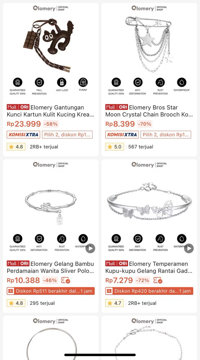 noonapoyoyoi's tweet photo. NEMU TOKO SEDEKAH LAGI😭☝🏻BERSYUKUR BANGET IN THIS ECONOMY MASIH ADA YANG JUAL AKSESORIS CAKEP SE MURAH INI!!😖 https://t.co/ZbGHcOxLWm